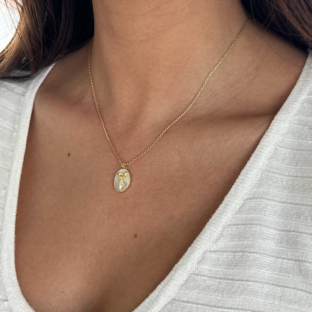 Aster Birth Flower Dainty Necklace September meraki moon